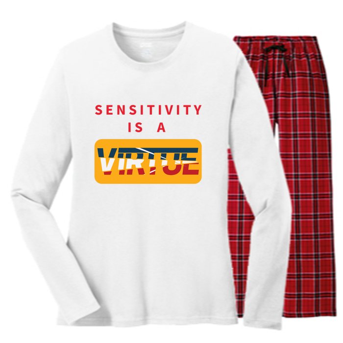 Sensitivity Is A Virtue Tshirt Women's Long Sleeve Flannel Pajama Set 