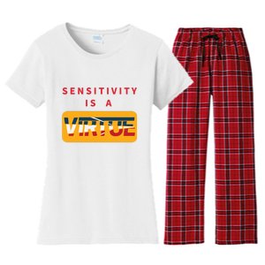 Sensitivity Is A Virtue Tshirt Women's Flannel Pajama Set