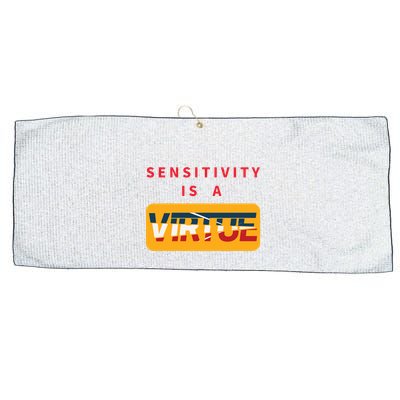Sensitivity Is A Virtue Tshirt Large Microfiber Waffle Golf Towel