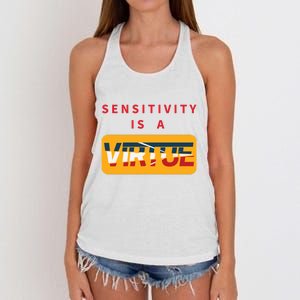 Sensitivity Is A Virtue Tshirt Women's Knotted Racerback Tank