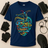 Sufism Islamic Arabic Calligraphy Art - Sufi Whirling Cooling Performance Crew T-Shirt
