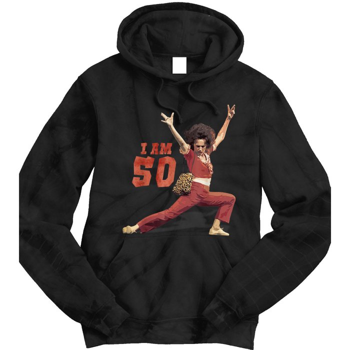 Sally I Am 50 Vintage Fifty Years Old 50th Birthday Tie Dye Hoodie