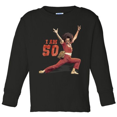 Sally I Am 50 Vintage Fifty Years Old 50th Birthday Toddler Long Sleeve Shirt