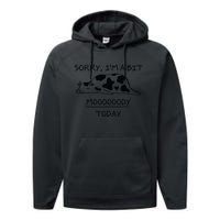 Sorry, I'm a bit Moody Today Cute moody Cow Performance Fleece Hoodie