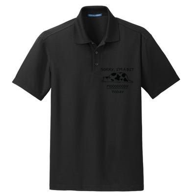 Sorry, I'm a bit Moody Today Cute moody Cow Dry Zone Grid Polo