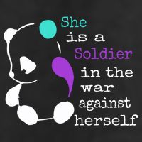 She Is A Soldier Semicolon Gift Suicide Prevention Awareness Gift Beanie