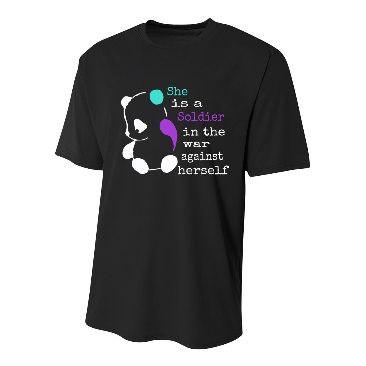 She Is A Soldier Semicolon Gift Suicide Prevention Awareness Gift Youth Performance Sprint T-Shirt