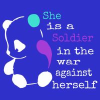 She Is A Soldier Semicolon Gift Suicide Prevention Awareness Gift Toddler Long Sleeve Shirt