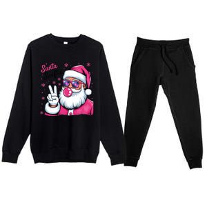 Santa Is A Taylor Lover Funny Christmas Holiday Santa Claus Premium Crewneck Sweatsuit Set