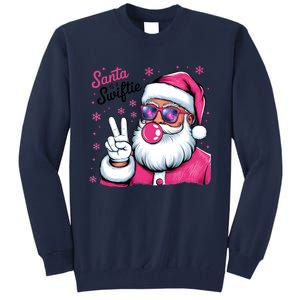 Santa Is A Taylor Lover Funny Christmas Holiday Santa Claus Tall Sweatshirt