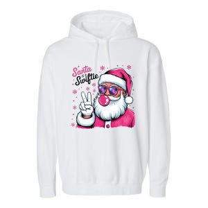 Santa Is A Taylor Lover Funny Christmas Holiday Santa Claus Garment-Dyed Fleece Hoodie