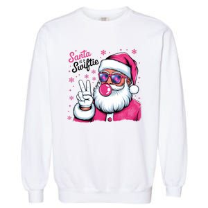 Santa Is A Taylor Lover Funny Christmas Holiday Santa Claus Garment-Dyed Sweatshirt