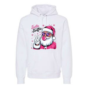 Santa Is A Taylor Lover Funny Christmas Holiday Santa Claus Premium Hoodie