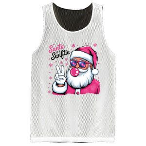 Santa Is A Taylor Lover Funny Christmas Holiday Santa Claus Mesh Reversible Basketball Jersey Tank