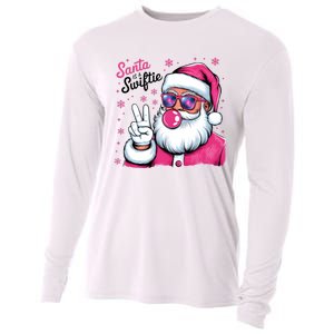 Santa Is A Taylor Lover Funny Christmas Holiday Santa Claus Cooling Performance Long Sleeve Crew