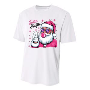 Santa Is A Taylor Lover Funny Christmas Holiday Santa Claus Performance Sprint T-Shirt