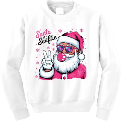 Santa Is A Taylor Lover Funny Christmas Holiday Santa Claus Kids Sweatshirt