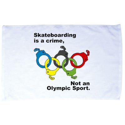 Skateboarding Is A Crime Not An Sport Microfiber Hand Towel