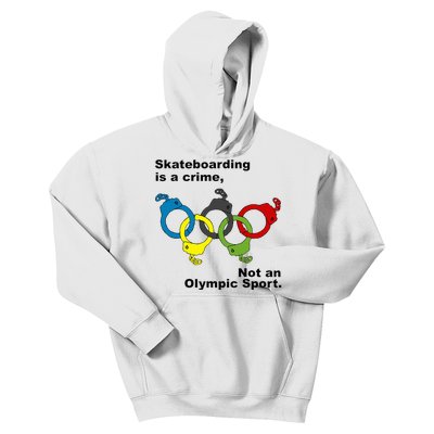 Skateboarding Is A Crime Not An Sport Kids Hoodie