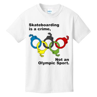 Skateboarding Is A Crime Not An Sport Kids T-Shirt