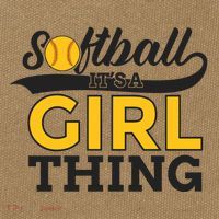 Softball ItS A Girl Thing Cotton Canvas Backpack