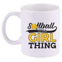 Softball ItS A Girl Thing 11oz C Handle Ceramic Mug