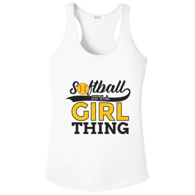 Softball ItS A Girl Thing Ladies PosiCharge Competitor Racerback Tank