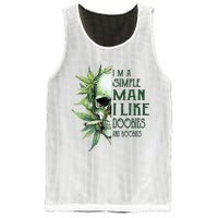 Skull I’M A Simple Man I Like Doobies And Boobies Mesh Reversible Basketball Jersey Tank