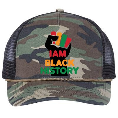 Strong I Am Black History For Juneteenth Day Gift Retro Rope Trucker Hat Cap