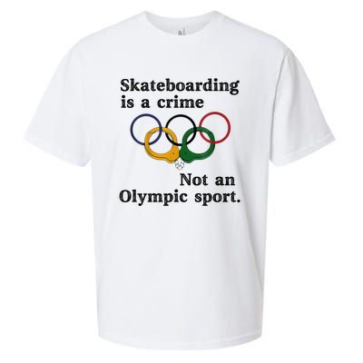 Skateboarding Is A Crime Not An Sport Sueded Cloud Jersey T-Shirt