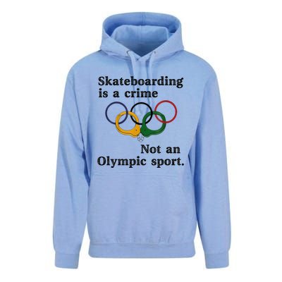 Skateboarding Is A Crime Not An Sport Unisex Surf Hoodie