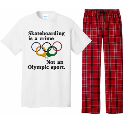 Skateboarding Is A Crime Not An Sport Pajama Set