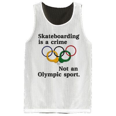 Skateboarding Is A Crime Not An Sport Mesh Reversible Basketball Jersey Tank