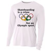 Skateboarding Is A Crime Not An Sport Cooling Performance Long Sleeve Crew