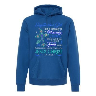 Sagittarius I Am A Daughter Of Heavenly Jesus Christ Gift Premium Hoodie