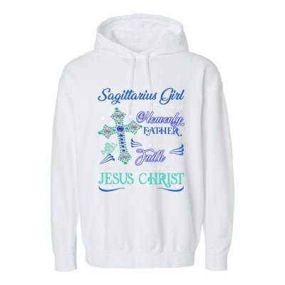 Sagittarius I Am A Daughter Of Heavenly Jesus Christ Gift Garment-Dyed Fleece Hoodie