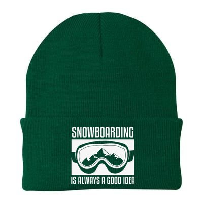 Snowboarding Is Always A good Idea Snowboarder Knit Cap Winter Beanie