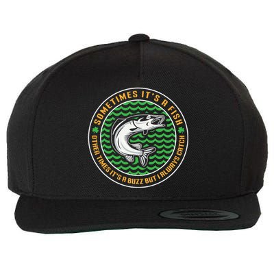 Sometimes It's A Fish Funny Irish St Patricks Day Fishing Funny Gift Wool Snapback Cap