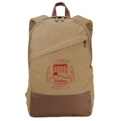 Sardines In A Tin Cotton Canvas Backpack