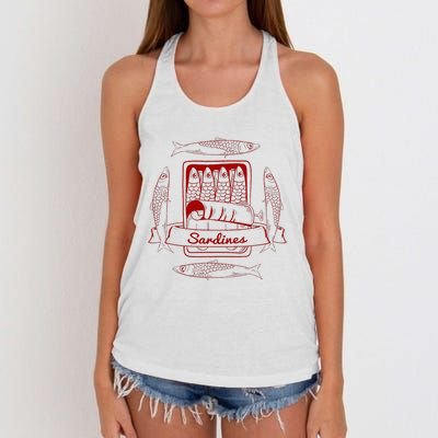 Sardines In A Tin Women's Knotted Racerback Tank