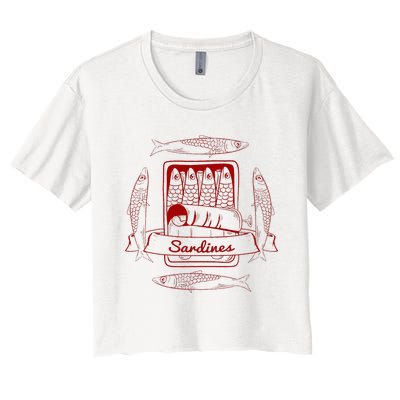 Sardines In A Tin Women's Crop Top Tee