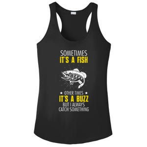 Sometimes ItS A Fish Funny Fishing Sarcastic Joke Saying Ladies PosiCharge Competitor Racerback Tank