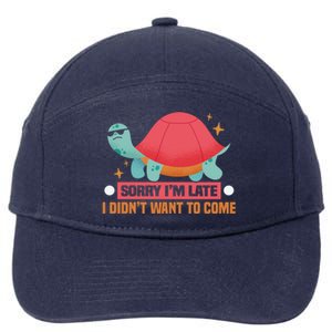 Sorry I Am Too Late I Want Not Come Tortoise Great Gift 7-Panel Snapback Hat