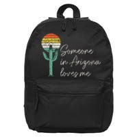 Someone In Arizona Loves Me Cactus AZ Vintage 16 in Basic Backpack