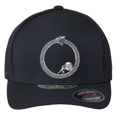 Sisyphus In An Ouroboros Snake Flexfit Unipanel Trucker Cap