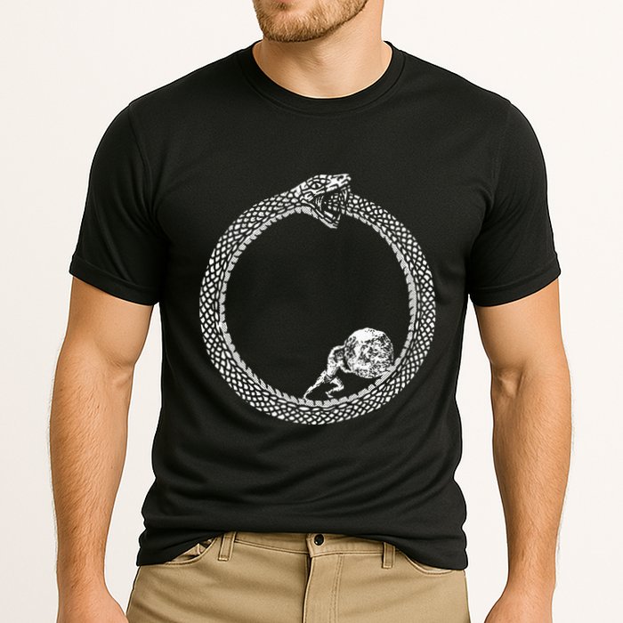 Sisyphus In An Ouroboros Snake Performance Shirt