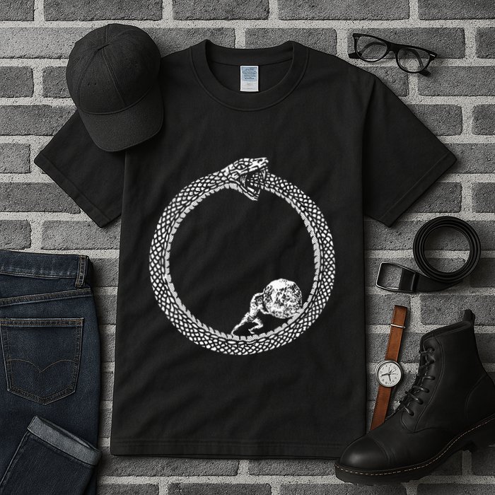 Sisyphus In An Ouroboros Snake Tall T-Shirt