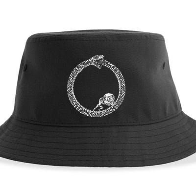 Sisyphus In An Ouroboros Snake Sustainable Bucket Hat