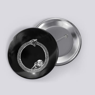 Sisyphus In An Ouroboros Snake Button