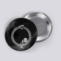 Sisyphus In An Ouroboros Snake Button